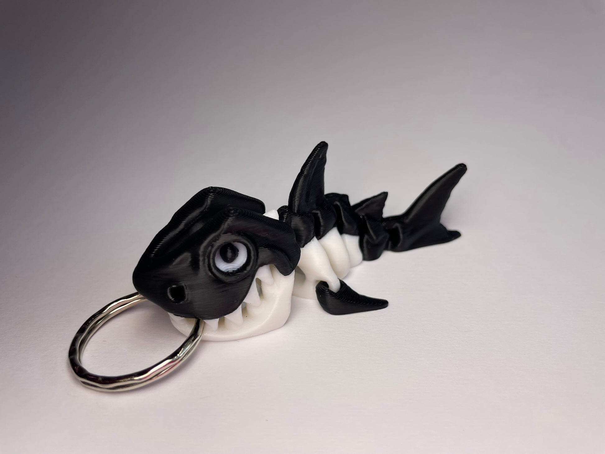 Black der Hai – 3D-gedruckter Schlüsselanhänger für Tier- und Meeresfans