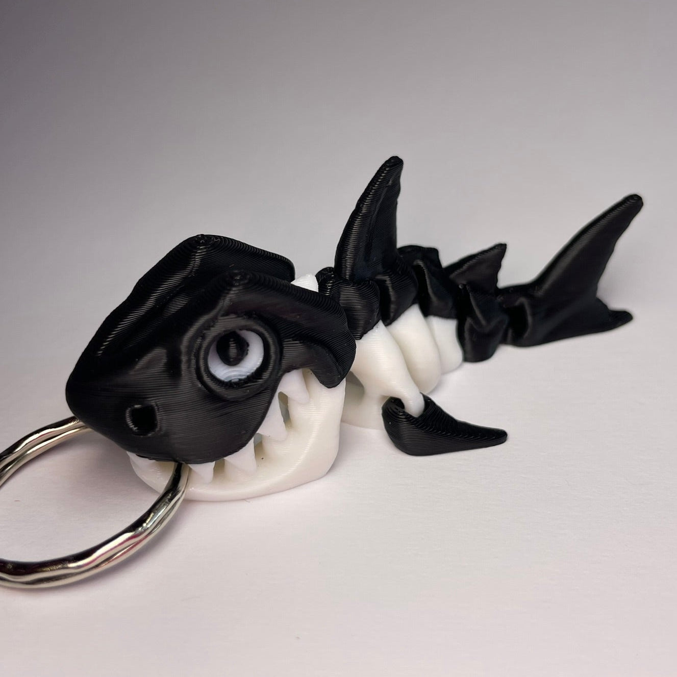 Black der Hai – 3D-gedruckter Schlüsselanhänger für Tier- und Meeresfans