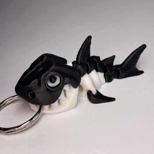 Black der Hai – 3D-gedruckter Schlüsselanhänger für Tier- und Meeresfans
