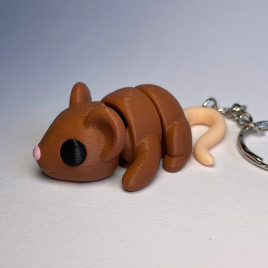 Browny Maus – kleine Flexi-Figur als 3D-Schlüsselanhänger