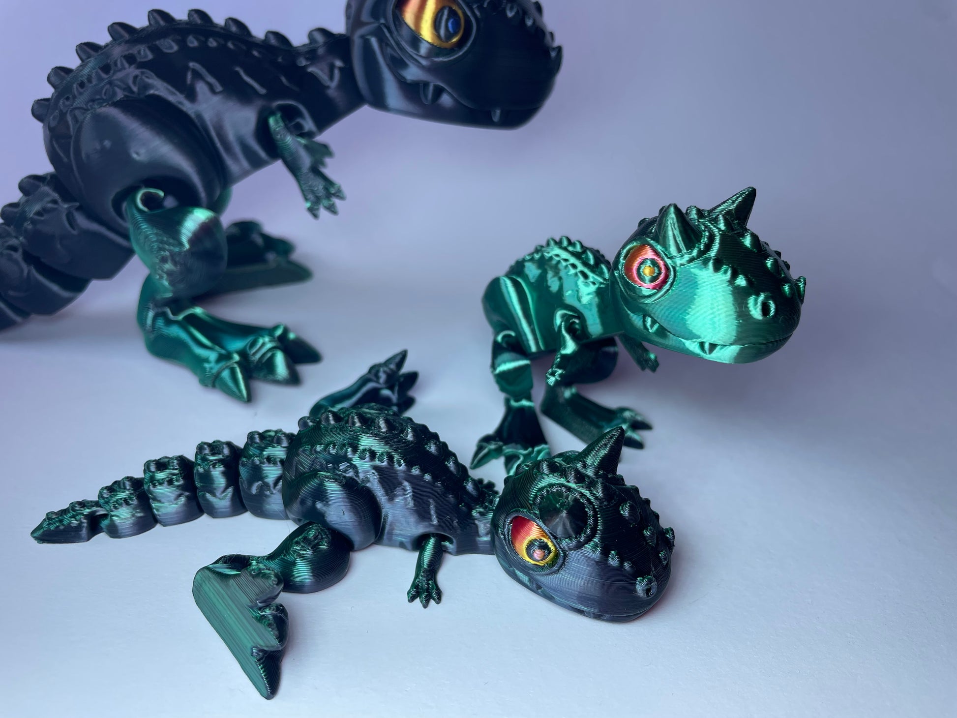 Flexi-Carnotaurusfigur in hochwertigem 3D-Druck aus PLA