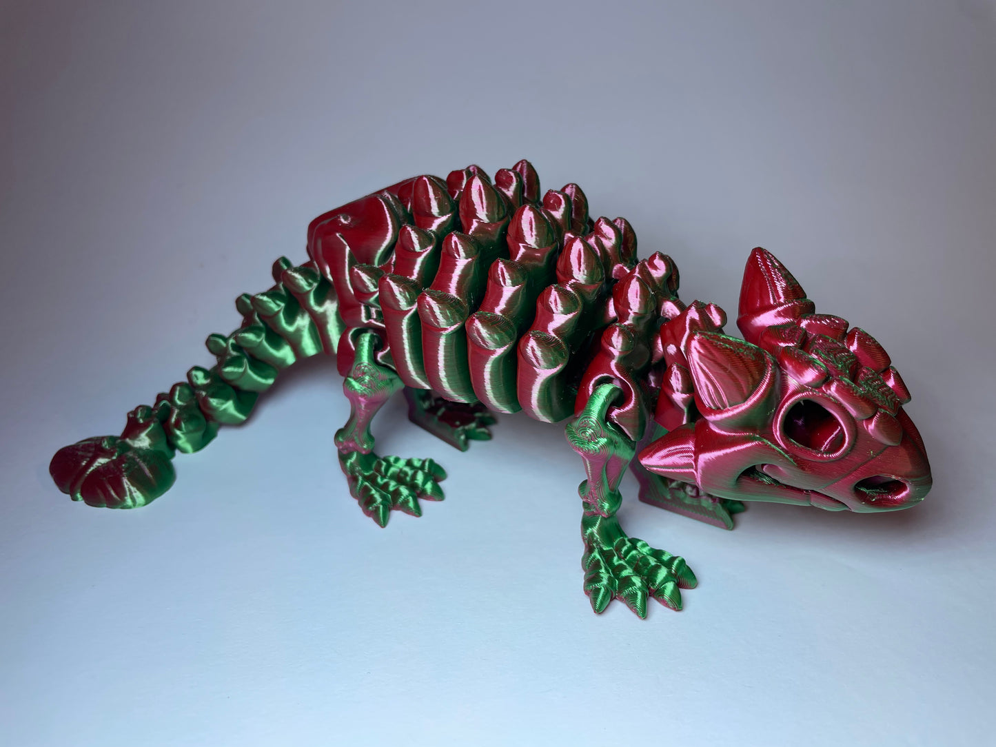 Ankylosaurus Flexi-Skelett – 3D-gedruckte Dinosaurierfigur aus PLA / Silk-Dual-Color