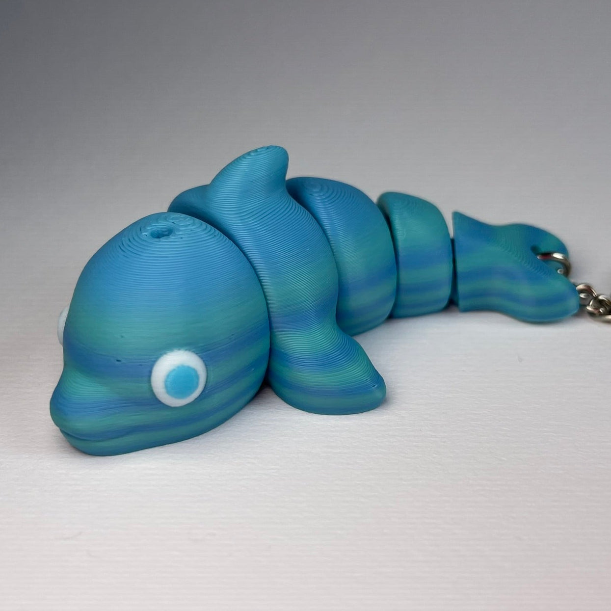 Beweglicher Delfin-Schlüsselanhänger aus 3D-Druck – Modell Finn von 3DruckAS