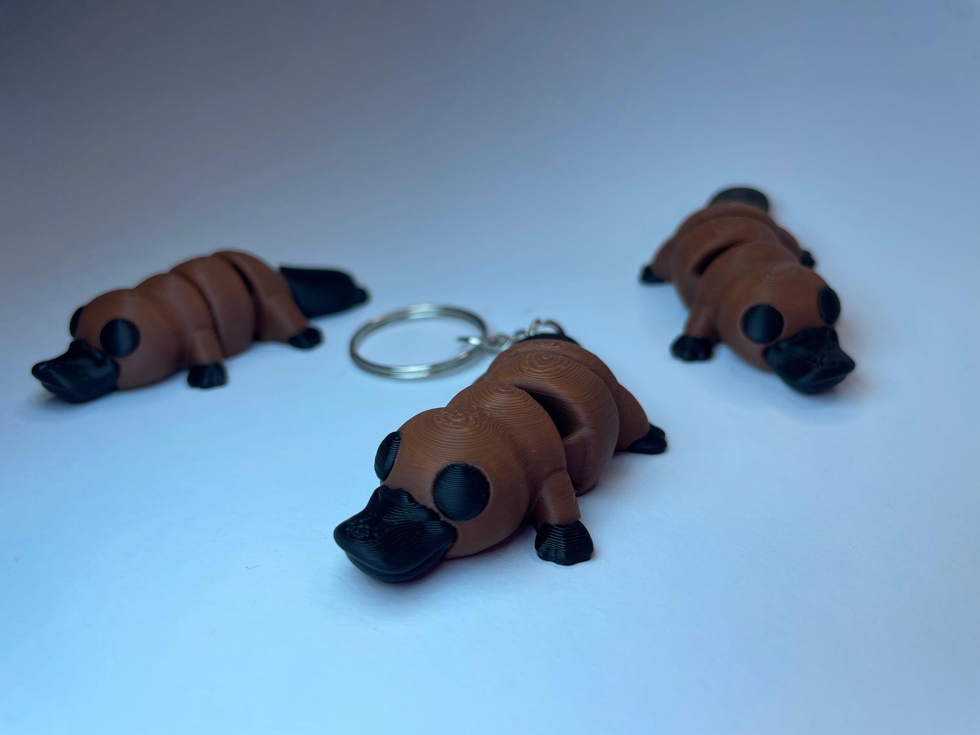 Fletcher das braune Flexi-Schnabeltier als 3D-gedruckter Schlüsselanhänger