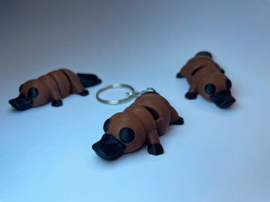 Fletcher das braune Flexi-Schnabeltier als 3D-gedruckter Schlüsselanhänger