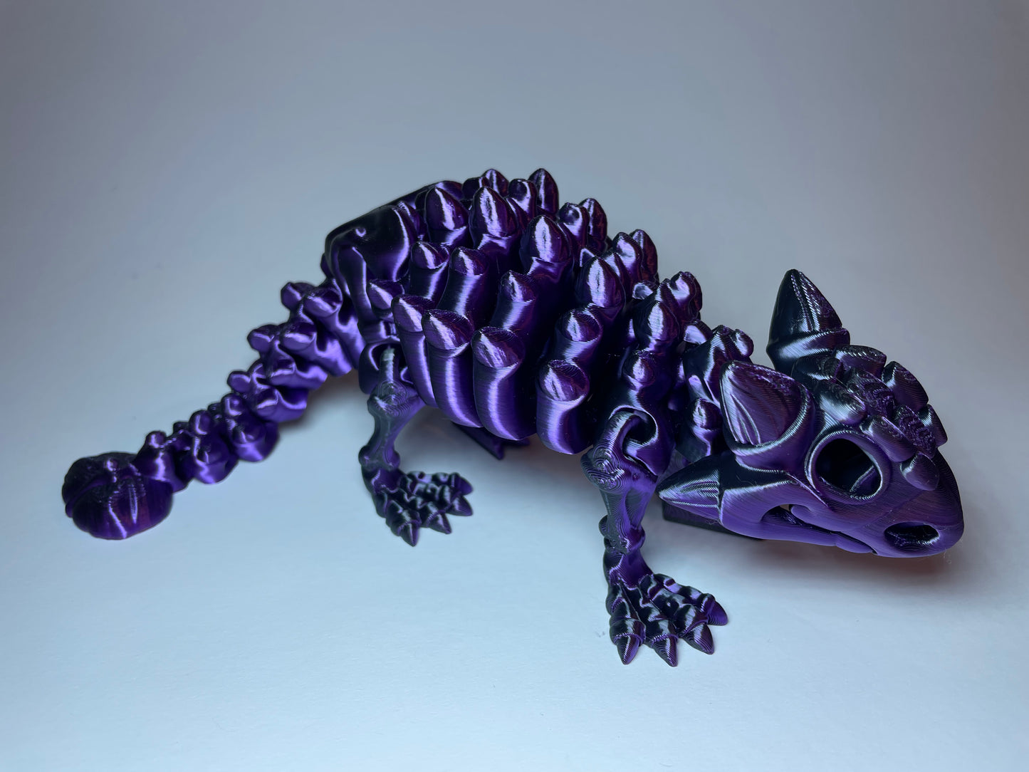 Ankylosaurus Flexi-Skelett – 3D-gedruckte Dinosaurierfigur aus PLA / Silk-Dual-Color