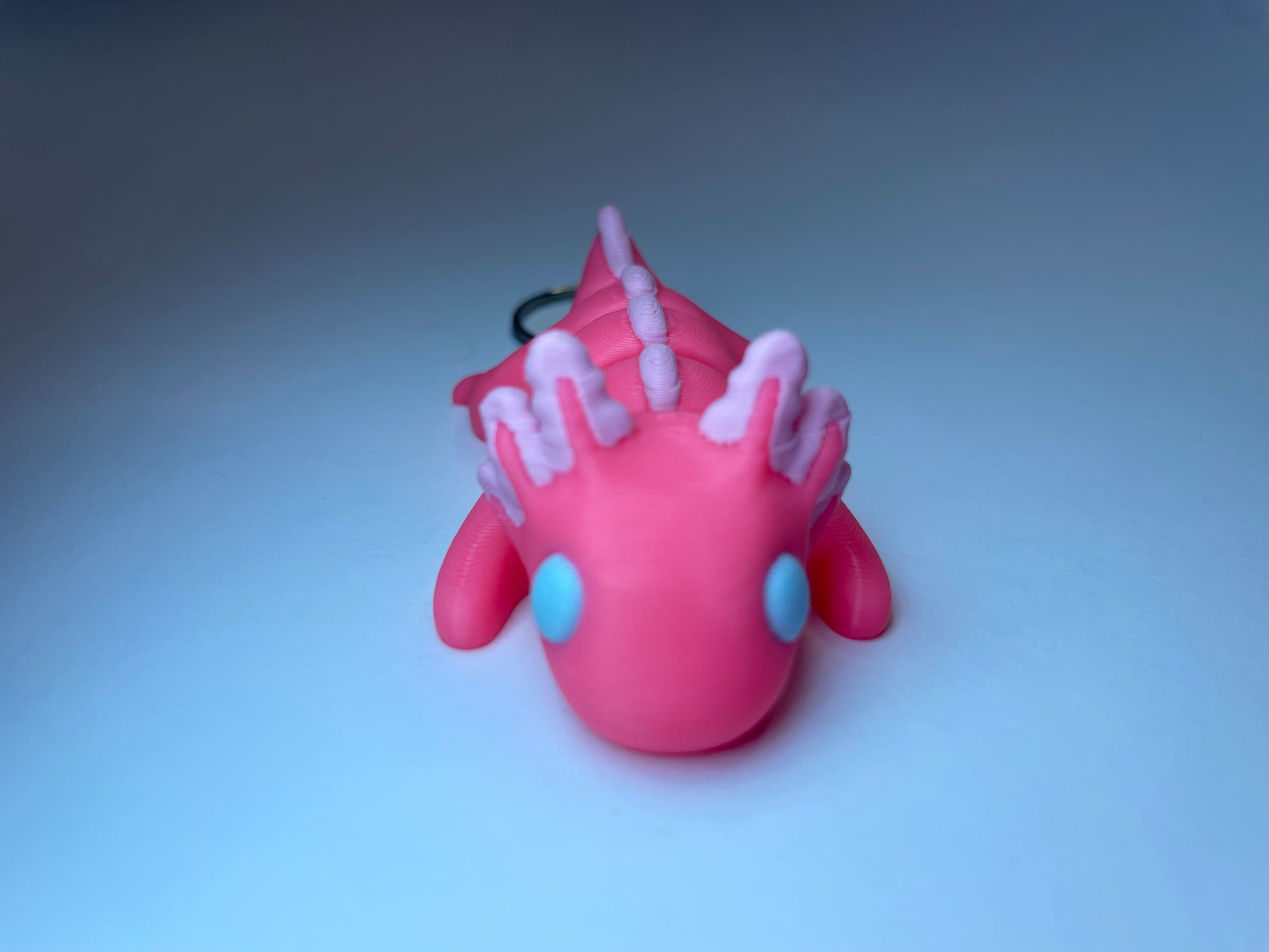 Originelles Geschenk: Flexi-Axolotl Aurelia in Rosa/Pink, 3D-gedruckt