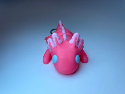 Originelles Geschenk: Flexi-Axolotl Aurelia in Rosa/Pink, 3D-gedruckt