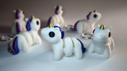 Anna das Flexi-Einhorn – 3D-gedruckter Einhorn Schlüsselanhänger