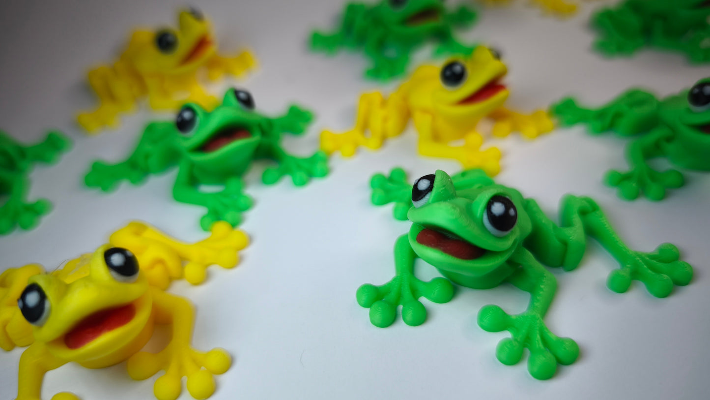 Hans der Flexi-Frosch – grüner Schlüsselanhänger als Geschenk oder Sammlerstück