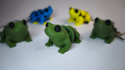 Quaxi der Flexi-Frosch – grüner PLA-Schlüsselanhänger als Sammlerstück