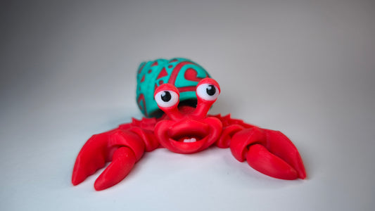 Flexi-Krabbe Kalli – 3D-gedruckte Figur aus PLA, beweglich & detailreich