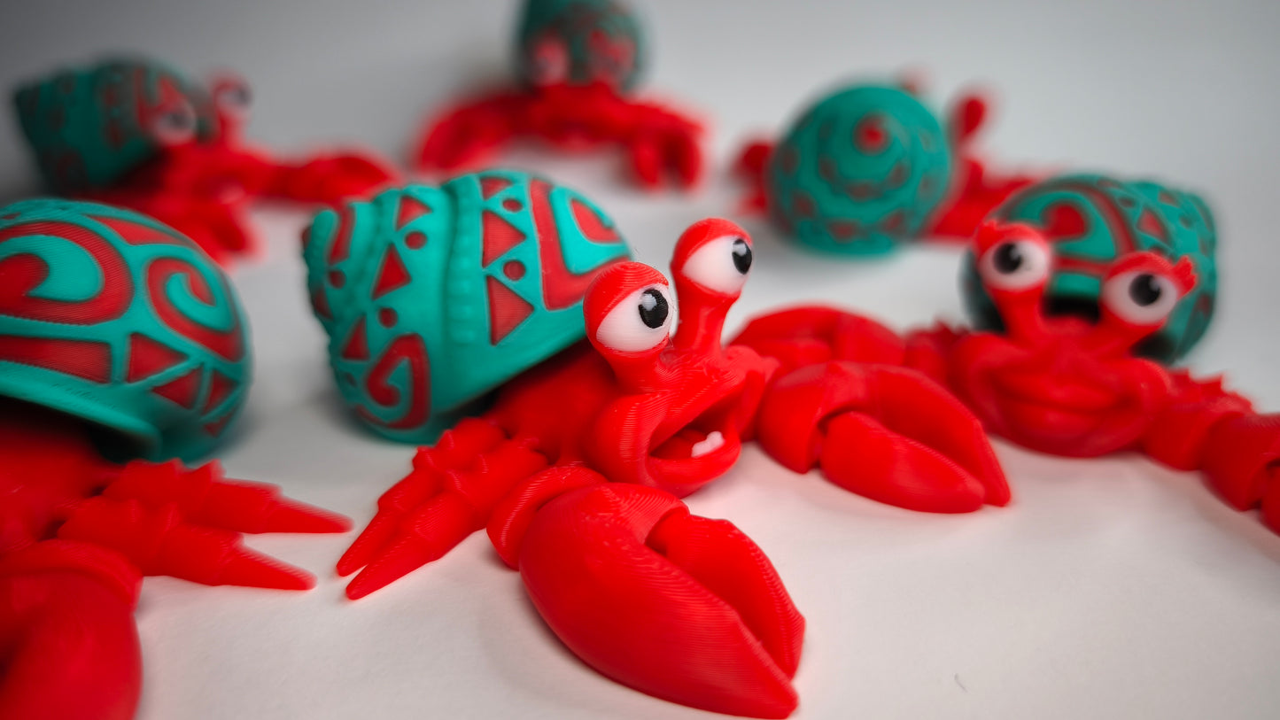 Flexi-Krabbe Kalli – 3D-gedruckte Figur aus PLA, beweglich & detailreich