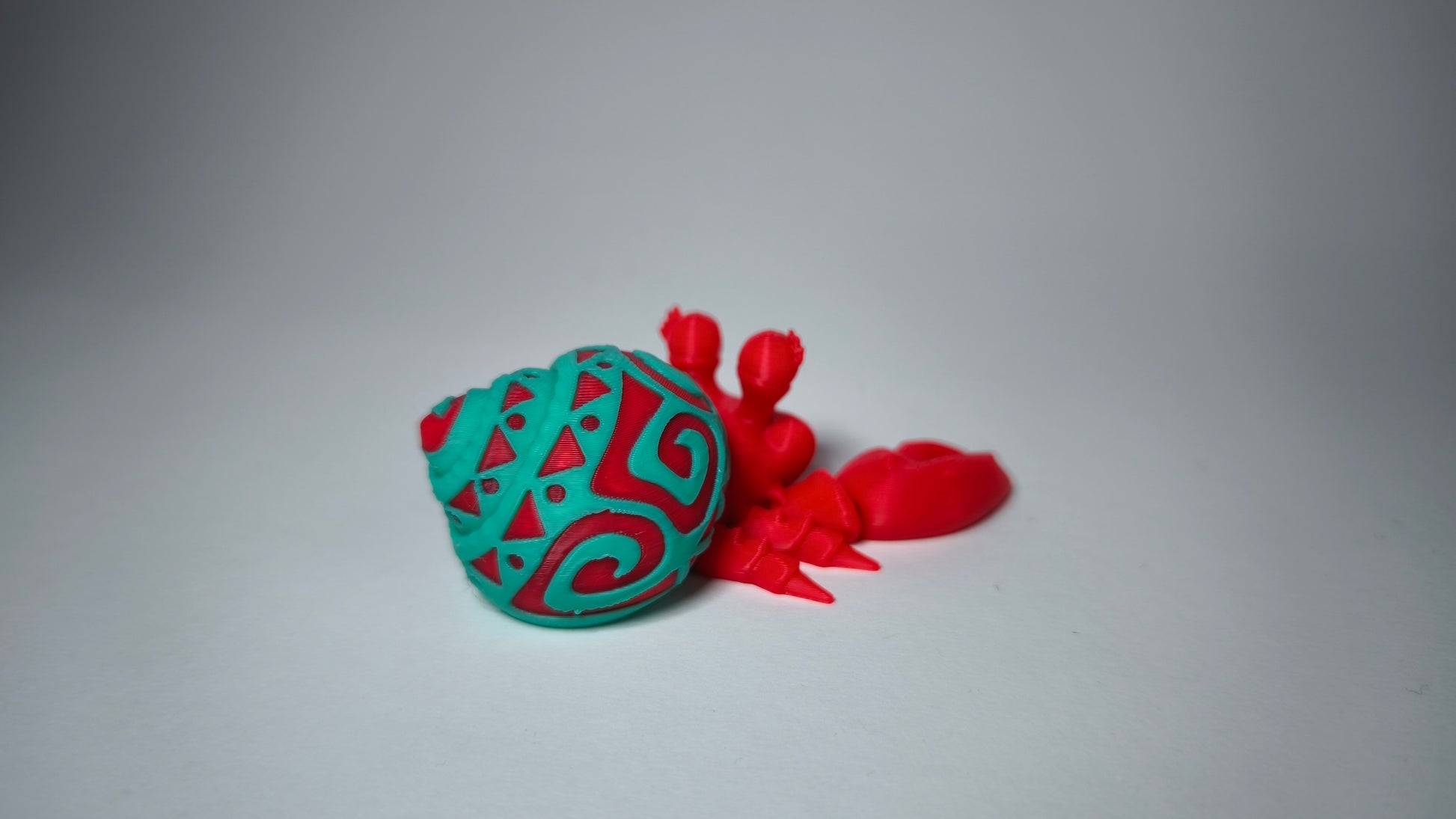 Flexi-Krabbe Kiana – Seitenansicht der 3D-gedruckten Figur
