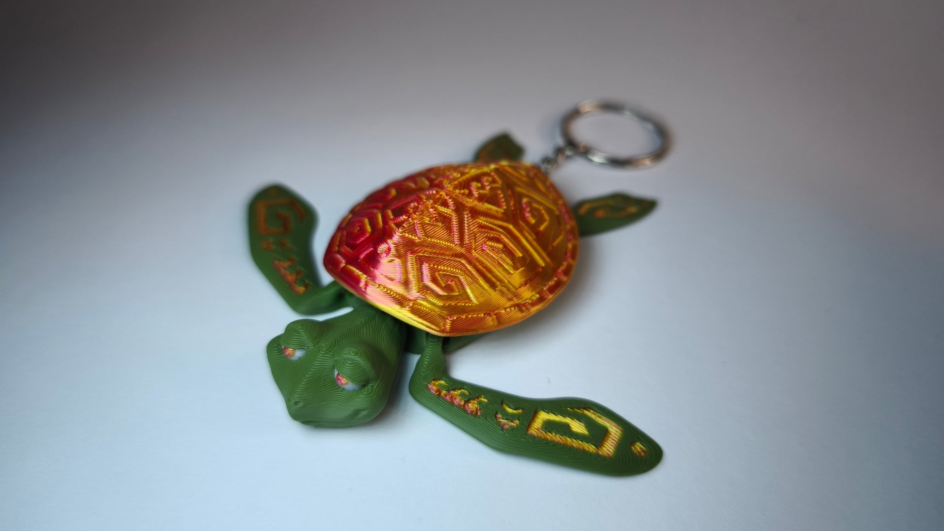 Soraya die Flexi-Schildkröte – Schlüsselanhänger mit Metallkette