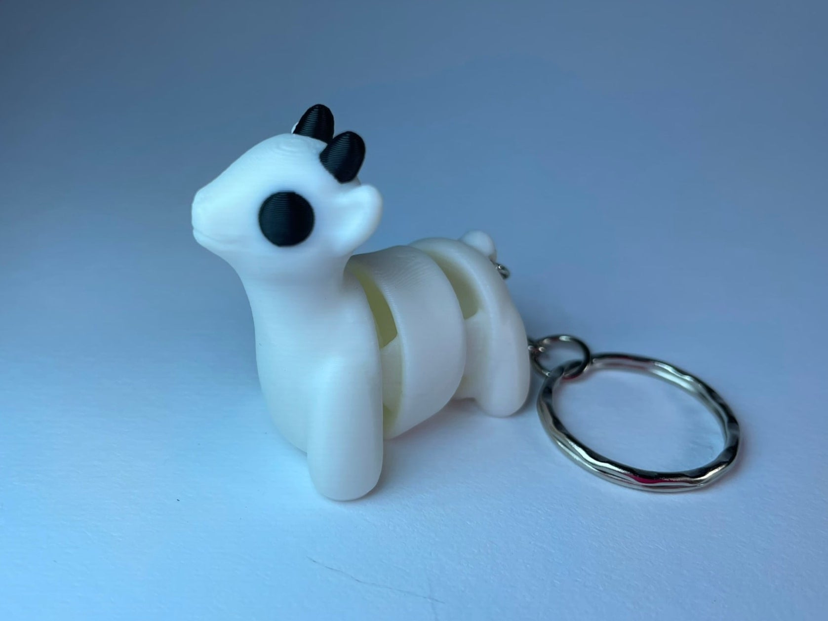 Bewegliche Schlüsselanhänger-Figur Helga die Ziege aus 3D-Druck
