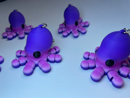 Origineller Flexi-Oktopus Jelly – 3D-Druck Schlüsselanhänger für Sammler