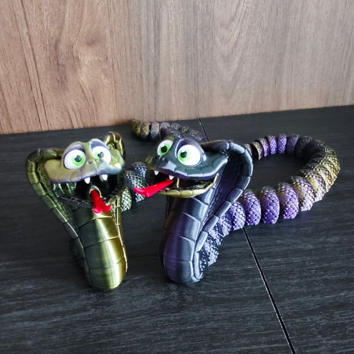 King Kobra – 3D-gedruckte Flexi-Cobra Dual-Silk Violett/Gold, von 3DruckAS