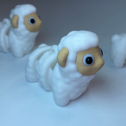 Kira Schaf – weiß-beiger 3D-Schlüsselanhänger Figur · 3DruckAS