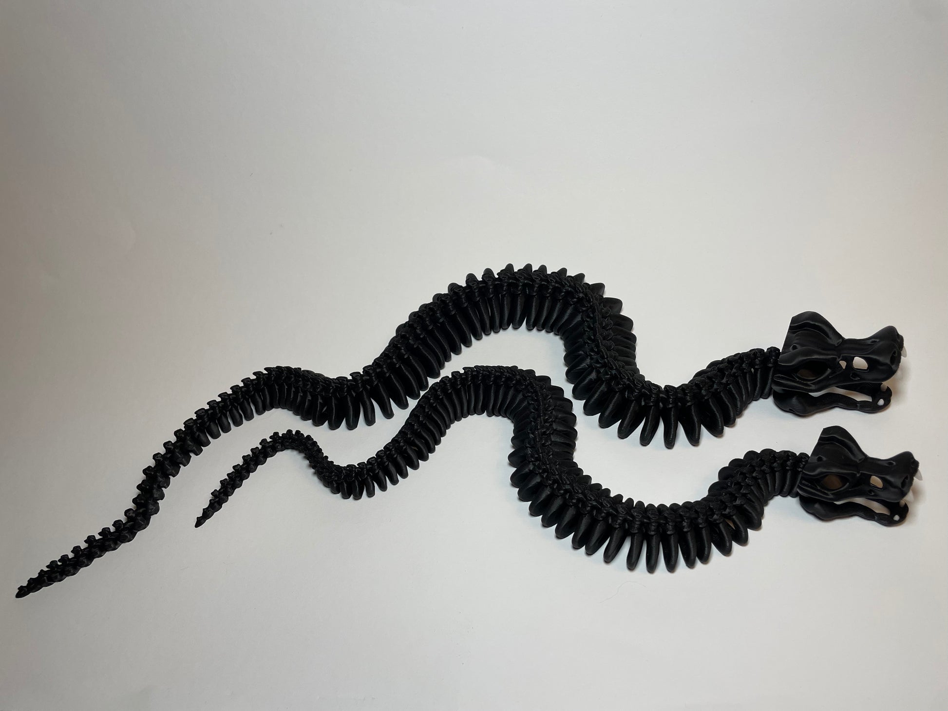 Kompakte Skelett-Schlange als bewegliche Flexi-Figur von 3DruckAS