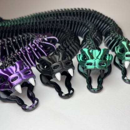 Small(45cm) Flexi Skelett-Schlange - Snake - 3D-gedruckt aus PLA