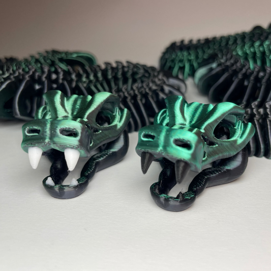 Flexi Schlange Grün – 3D-gedrucktes Fidget Toy aus PLA