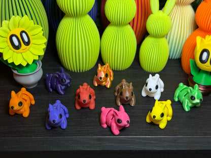 10 kunterbunte Mini Flexi Häschen Figuren | Fidget-Toy | Osterdeko | Ostern | Hasen
