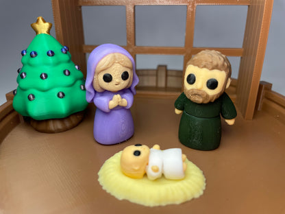 Krippenset im Fidget-Style aus PLA, hergestellt von 3DruckAS.