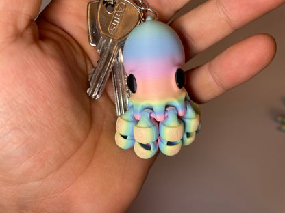 Pastellfarbener Flexi-Oktopus mit acht Tentakeln als Sammlerfigur