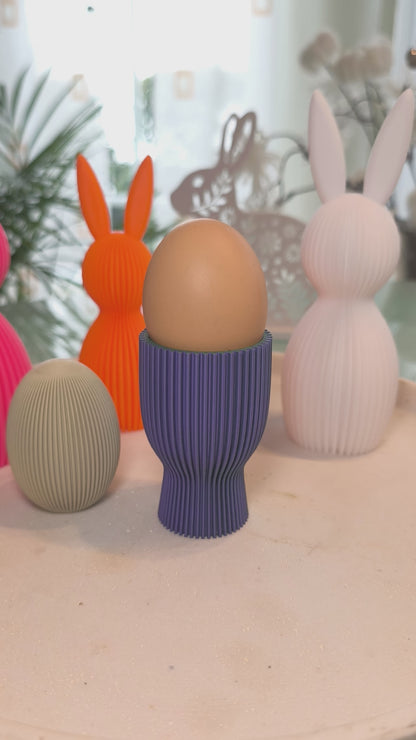 Eierbecher geriffelt  | Dekorative Eierbecher | große Farbauswahl