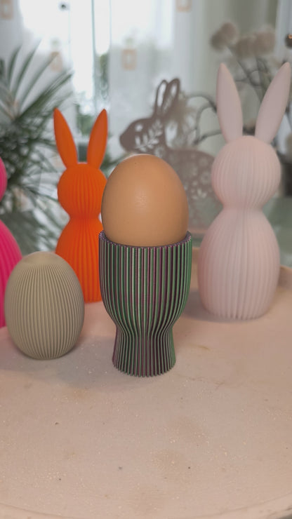 Eierbecher geriffelt  | Dekorative Eierbecher | große Farbauswahl