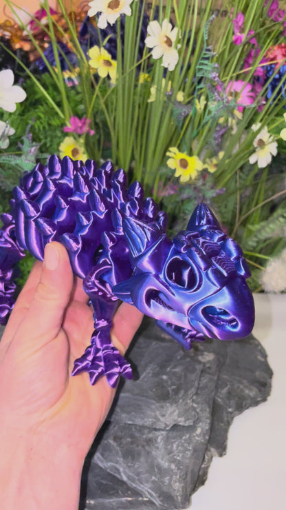 Ankylosaurus (groß, ca. 12cm) Flexi-Skelett – 3D-gedruckte Dinosaurierfigur aus PLA / Silk-Dual-Color