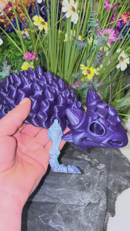 Ankylosaurus (groß, ca. 12cm) Flexi-Skelett – 3D-gedruckte Dinosaurierfigur aus PLA / Silk-Dual-Color
