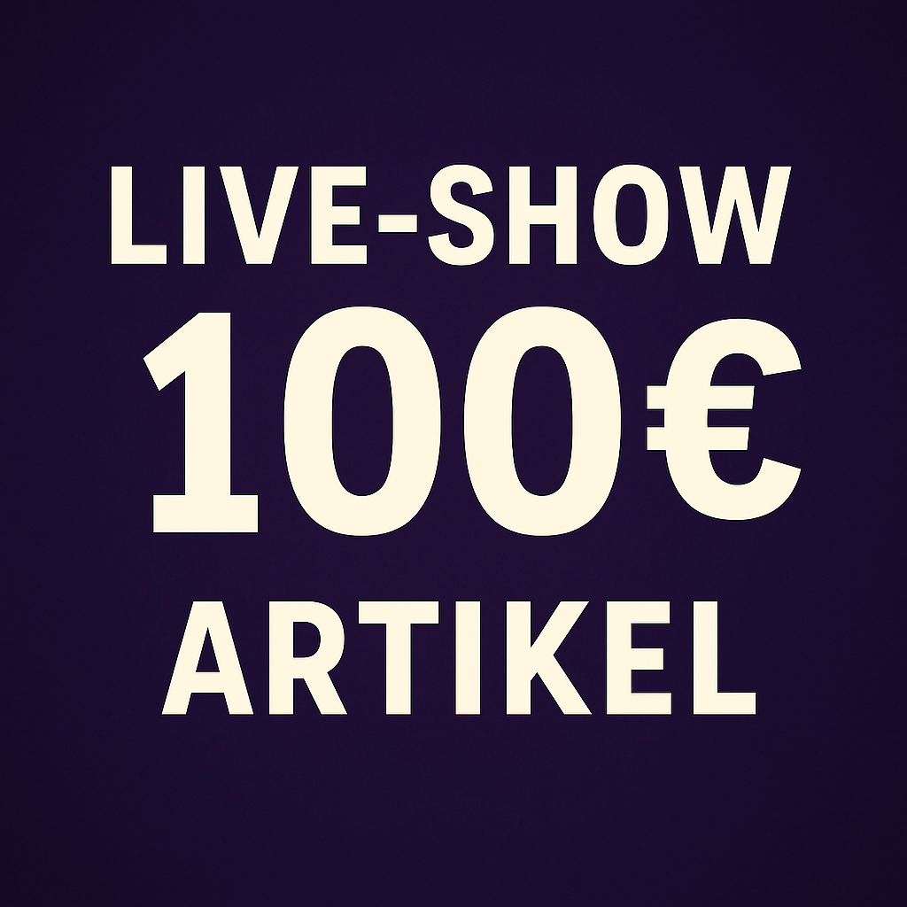 🛒 100€-Artikel – Live-Sale bei TikTok  Artikel-Nr.: 3DAS-2599-100