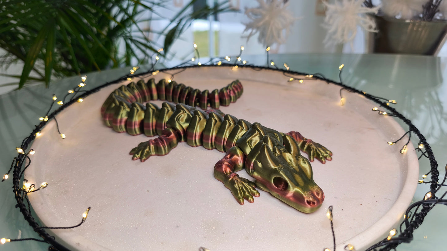 Flexi Skelett Drache – 3D-gedruckte bewegliche Drachenfigur aus PLA