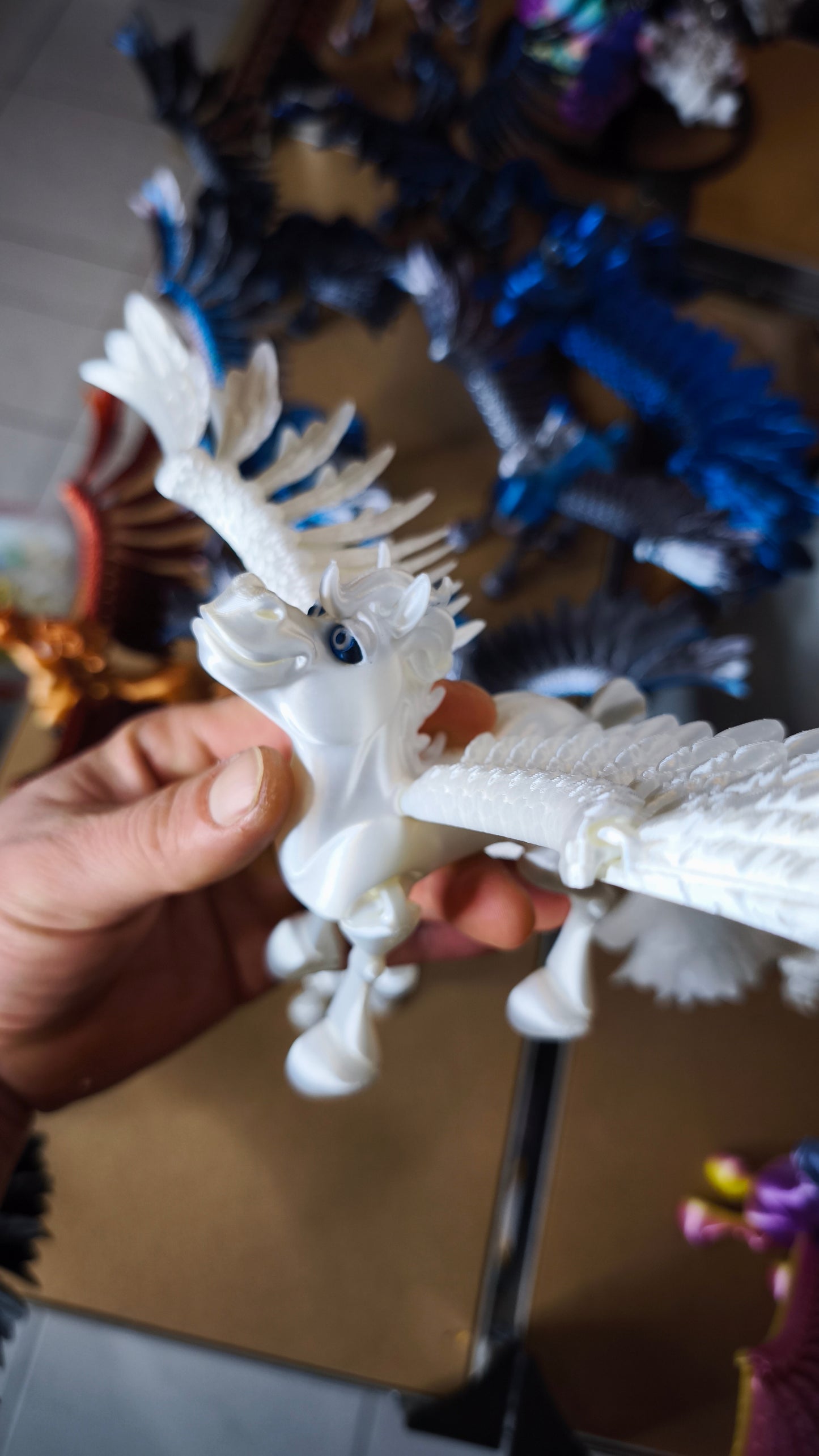 Pegasus | Fliegendes Pferd 🐎 | Schwarz, Gold/Silber, Kupfer/Messing | 3D-Druck