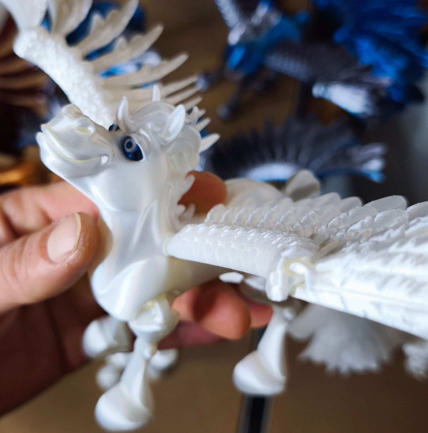 Pegasus | Fliegendes Pferd 🐎 | Schwarz, Gold/Silber, Kupfer/Messing | 3D-Druck