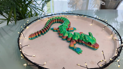 Flexi Skelett Drache – 3D-gedruckte bewegliche Drachenfigur aus PLA