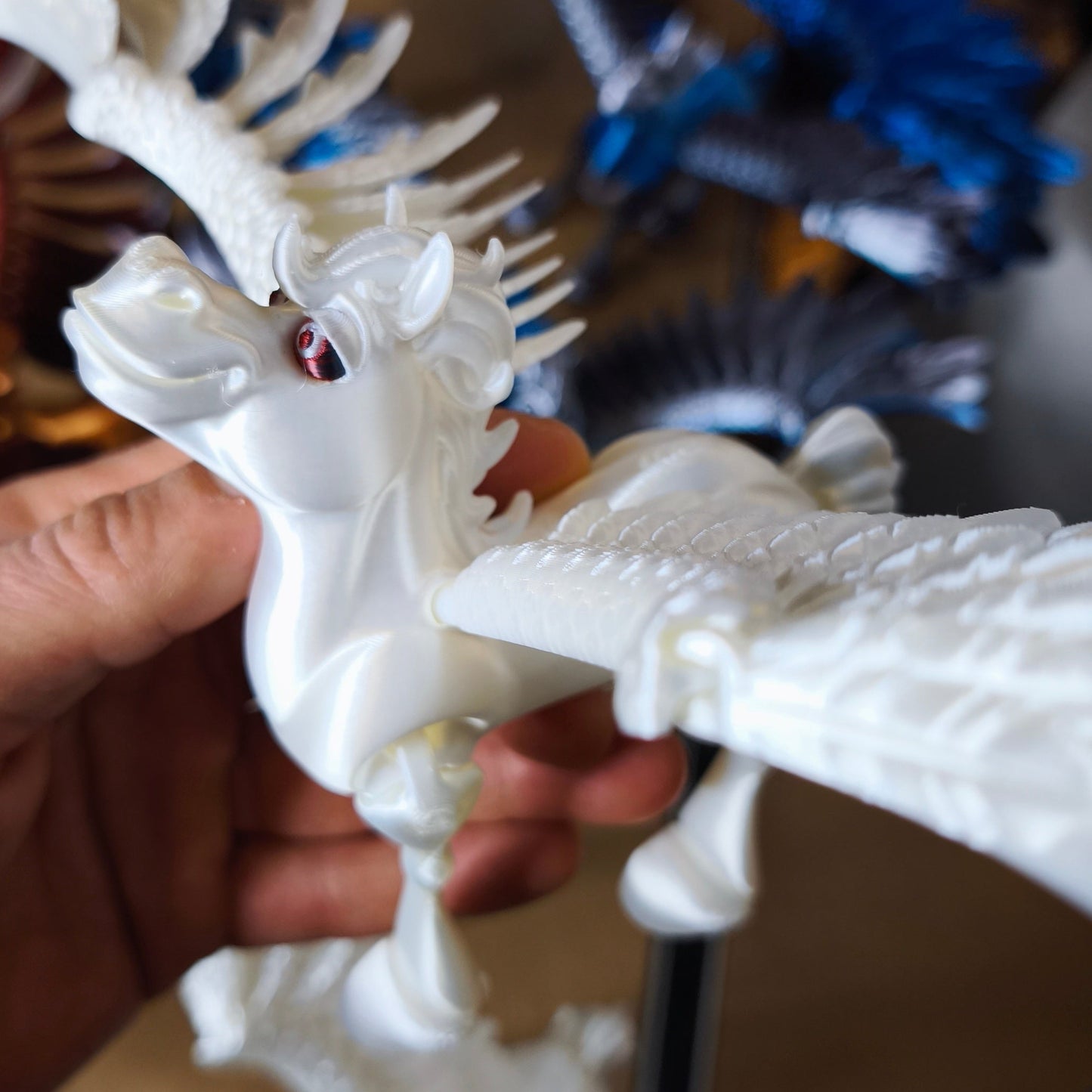 Pegasus | Fliegendes Pferd 🐎 | Schwarz, Gold/Silber, Kupfer/Messing | 3D-Druck