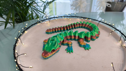 Flexi Skelett Drache – 3D-gedruckte bewegliche Drachenfigur aus PLA