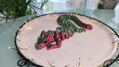Flexi Skelett Drache – 3D-gedruckte bewegliche Drachenfigur aus PLA