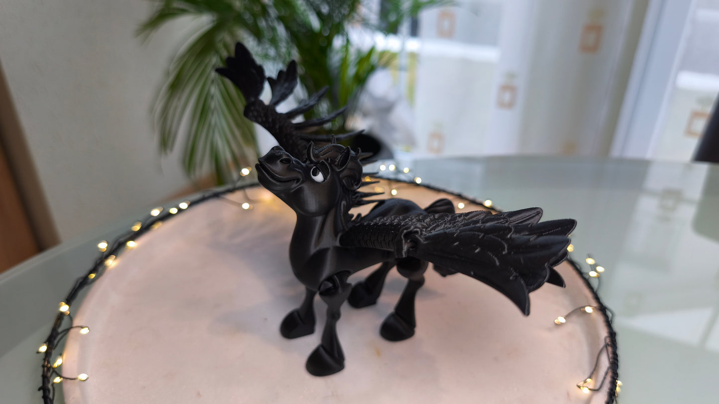 Pegasus | Fliegendes Pferd 🐎 | Schwarz, Gold/Silber, Kupfer/Messing | 3D-Druck