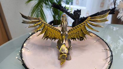 Pegasus | Fliegendes Pferd 🐎 | Schwarz, Gold/Silber, Kupfer/Messing | 3D-Druck