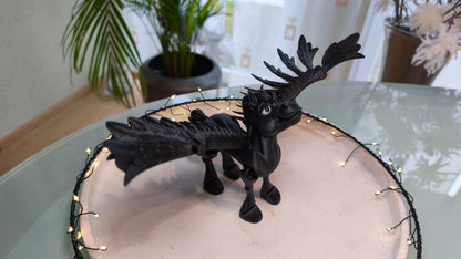 Pegasus | Fliegendes Pferd 🐎 | Schwarz, Gold/Silber, Kupfer/Messing | 3D-Druck