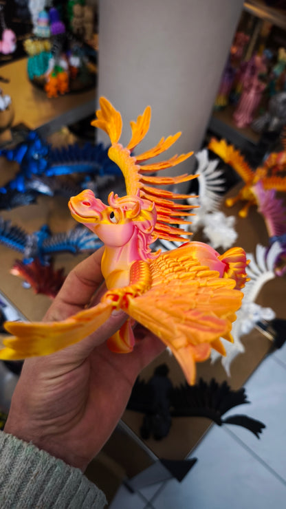 Pegasus | Fliegendes Pferd 🐎 | Schwarz, Gold/Silber, Kupfer/Messing | 3D-Druck
