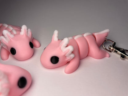 Flexi-Axolotl Rosalie – 3D-gedruckter Schlüsselanhänger