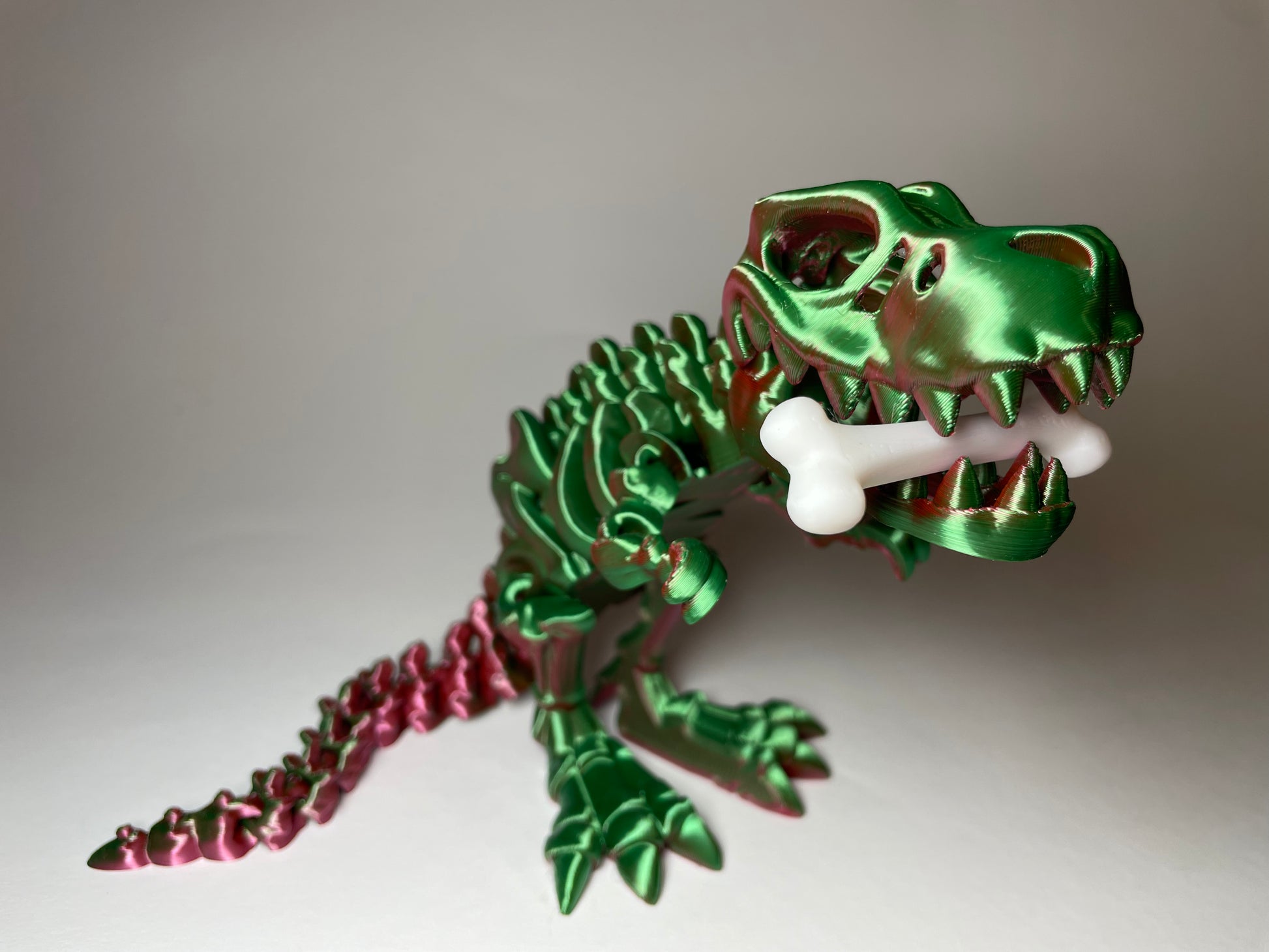 Flexi-T-Rex aus PLA – Sammlerfigur in verschiedenen Farbvarianten