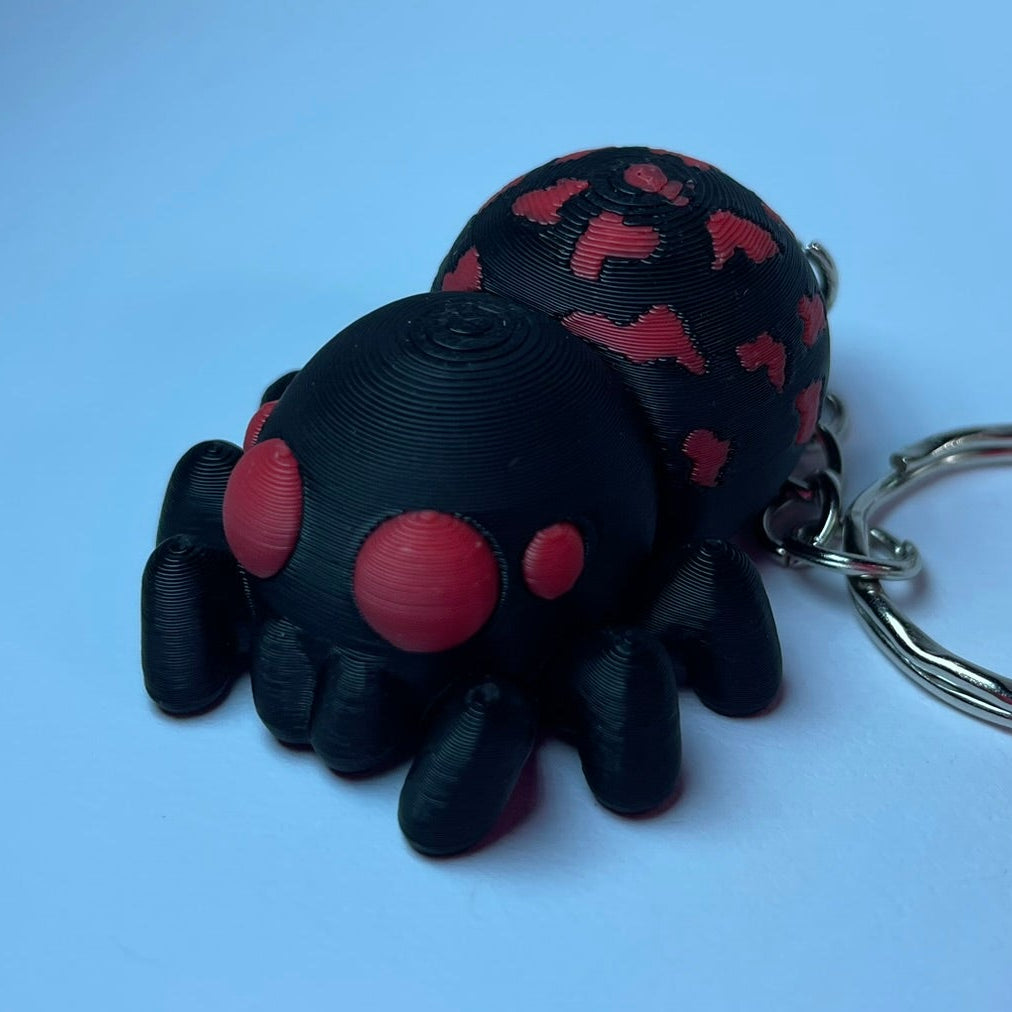 Speedy – flexible Spinne 3D-Schlüsselanhänger aus PLA, gefertigt in Leutkirch