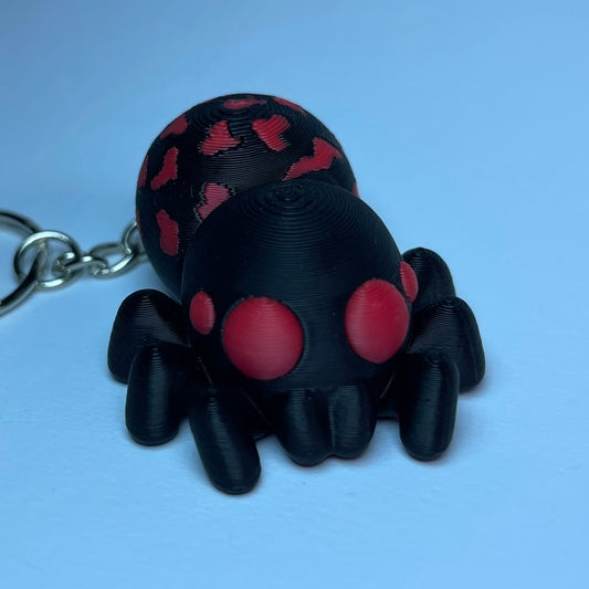 Flexibler 3D-Schlüsselanhänger Speedy – Spinne Figur aus PLA, Allgäu