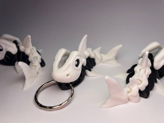 Beweglicher Hai-Schlüsselanhänger aus 3D-Druck